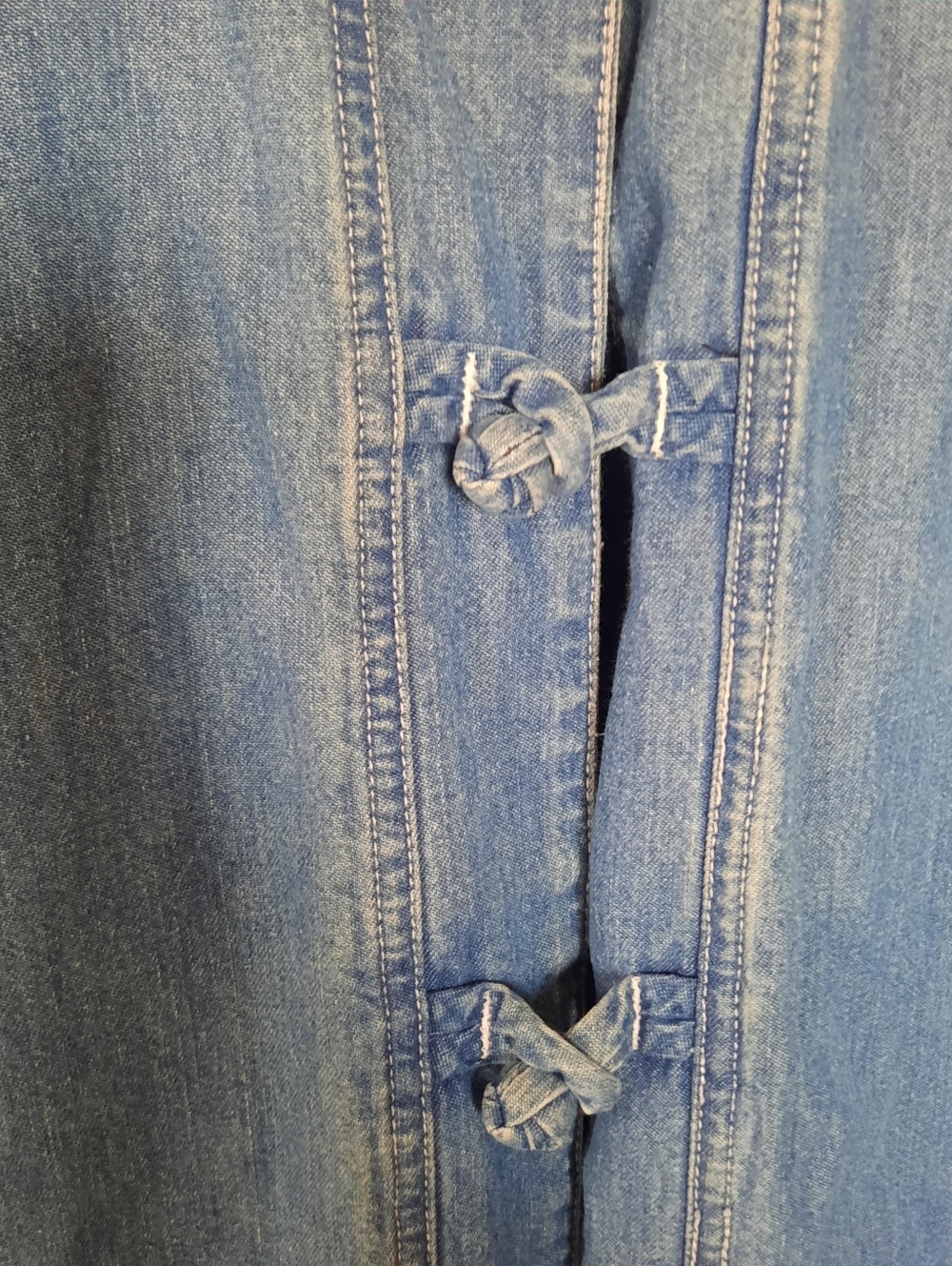 Norm Thompson Cotton Blend Medium Wash Denim Tang Jean Jacket Size Large - Picture 5 of 13